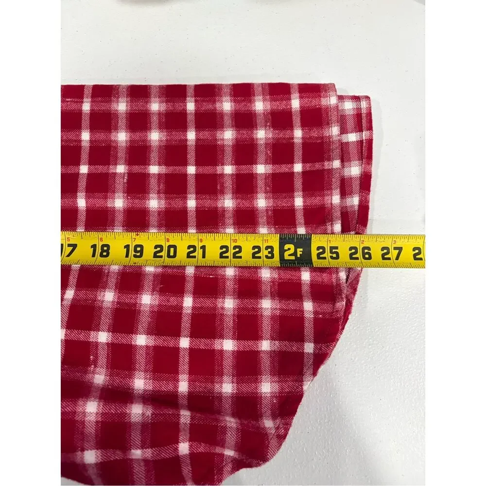 J. Crew‎ Embellished shrunken button-up shirt Red plaid brushed cotton oxford 20